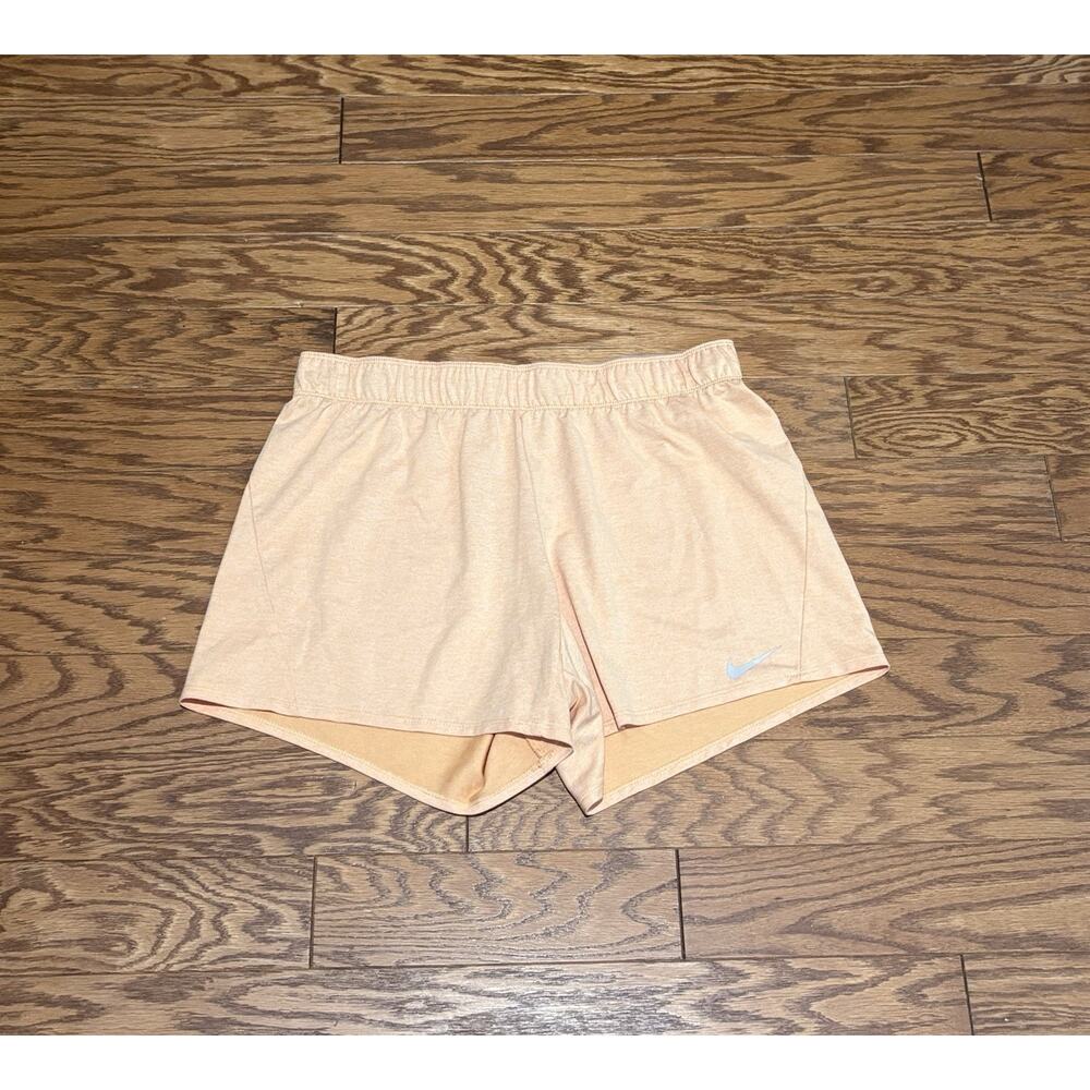 Women's Nike Dri-Fit Light Orange Running Athletic Shorts, Size Large